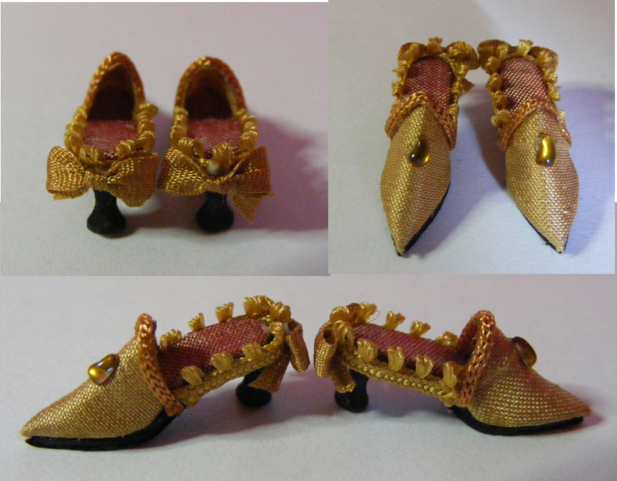 GOLD SILK SHOES